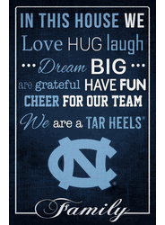 North Carolina Tar Heels In This House 17x26