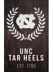 North Carolina Tar Heels Laurel Wreath 11x19 Sign