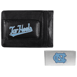 North Carolina Tar Heels Leather Cash & Cardholder & Money Clip