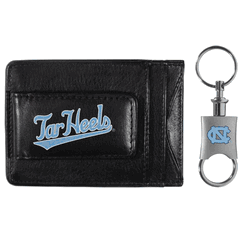 North Carolina Tar Heels Leather Cash & Cardholder & Valet Key Chain