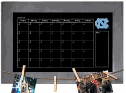 North Carolina Tar Heels Monthly Chalkboard with frame & clothespins 11x19 Sign
