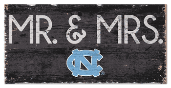 North Carolina Tar Heels Mr & Mrs Sign