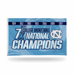 North Carolina Tar Heels Multi Champ 3' x 5' Banner Flag