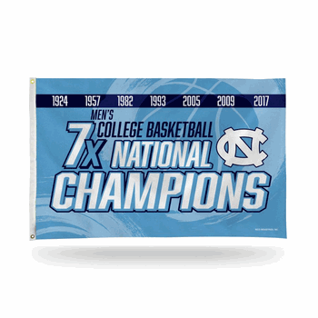 North Carolina Tar Heels Multi Champ 3' x 5' Banner Flag