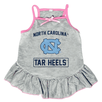 North Carolina Tar Heels Pet Dress Grey Type Large