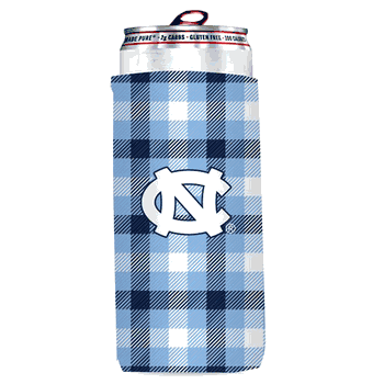 North Carolina Tar Heels Plaid Insulated Slim Can Sleeve