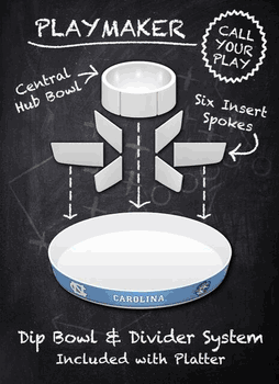 North Carolina Tar Heels Platter Party Style