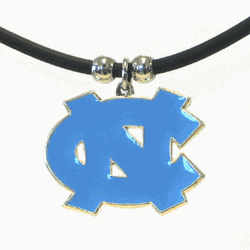 North Carolina Tar Heels Rubber Cord Necklace