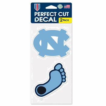 North Carolina Tar Heels Set of 2 Die Cut Decals