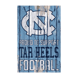 North Carolina Tar Heels Sign 11x17 Wood Proud to Support Design