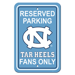 North Carolina Tar Heels Sign 12x18 Plastic Reserved Parking Style CO