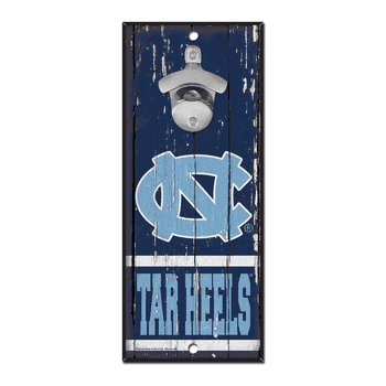 North Carolina Tar Heels Sign Wood 5x11 Bottle Opener