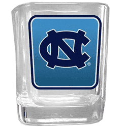 North Carolina Tar Heels Square Glass Shot Glass