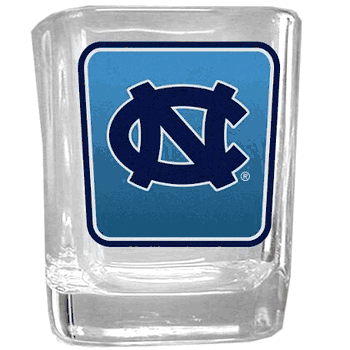 North Carolina Tar Heels Square Glass Shot Glass