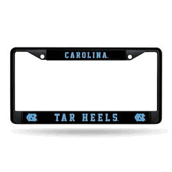 North Carolina Tar Heels Standard Black Chrome Frame with Plastic Inserts 12" x 6" Car/Truck Auto Accessory