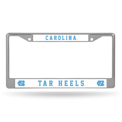 North Carolina Tar Heels Standard Chrome Frame with Plastic Inserts 12" x 6" Car/Truck Auto Accessory