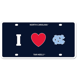 North Carolina Tar Heels Styrene License Plate