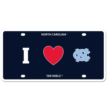 North Carolina Tar Heels Styrene License Plate