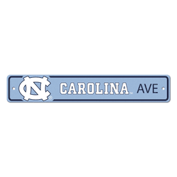North Carolina Tar Heels Team Color Street Sign Dcor 4in. X 24in. Lightweight