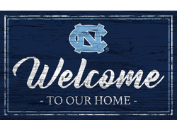 North Carolina Tar Heels Team Color Welcome 11x19 Sign