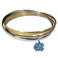 North Carolina Tar Heels Tri-color Bangle Bracelet