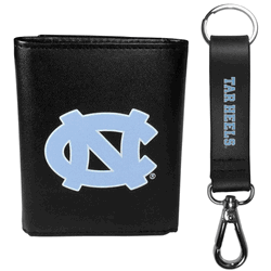 North Carolina Tar Heels Tri-fold Wallet & Strap Key Chain