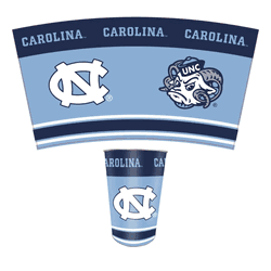 North Carolina Tar Heels Wastebasket 3.3 Gallon Tin