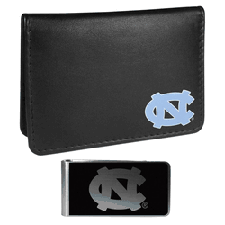 North Carolina Tar Heels Weekend Bi-fold Wallet & Black Money Clip