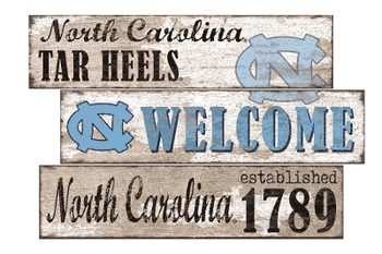 North Carolina Tar Heels Welcome 3 Plank