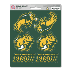 North Dakota State Bison 6 Count Mini Decal Sticker Pack