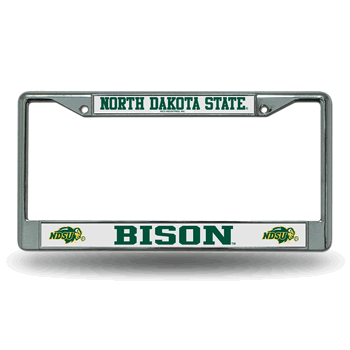 North Dakota State Bison Standard Chrome Frame with Plastic Inserts 12