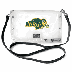 North Dakota State Bison Clear Envelope Purse STRAP
