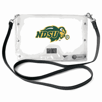 North Dakota State Bison Clear Envelope Purse STRAP
