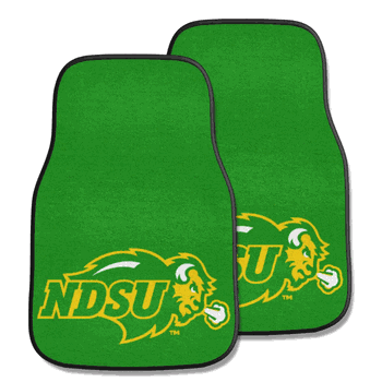 North Dakota State Bison Front Carpet Car Mat Set - 2 Pieces