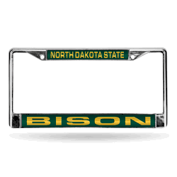 North Dakota State Bison Green Laser Chrome Frame