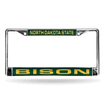 North Dakota State Bison Green Laser Chrome Frame