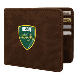North Dakota State Bison Shield Wallet - Brown