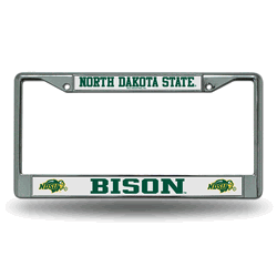 North Dakota State Bison Standard Chrome Frame with Plastic Inserts 12" x 6" Car/Truck Auto Accessory