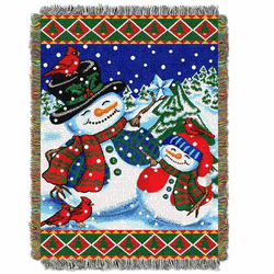 Northwest Winter Pals Woven Tapestry Throw Blanket 48x60 Inches
