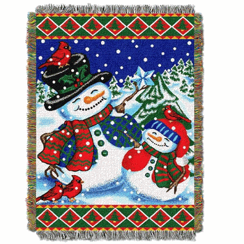 Northwest Winter Pals Woven Tapestry Throw Blanket 48x60 Inches