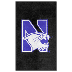 Northwestern 3X5 High-Traffic Mat with Durable Rubber Backing - Portrait Orientation