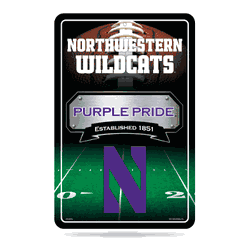 Northwestern Wildcats  11" x 17" Metal Home Dcor Sign