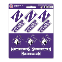 Northwestern Wildcats 12 Count Mini Decal Sticker Pack