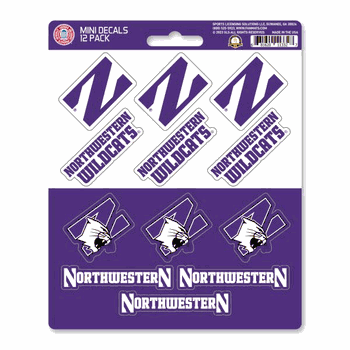 Northwestern Wildcats 12 Count Mini Decal Sticker Pack
