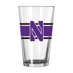Northwestern Wildcats 16oz Stripe Pint Glass
