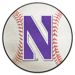 Northwestern Wildcats Baseball Rug - 27in. Diameter