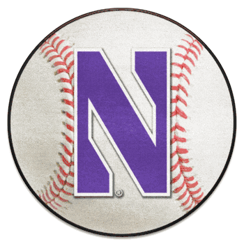 Northwestern Wildcats Baseball Rug - 27in. Diameter