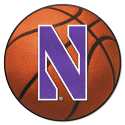 Northwestern Wildcats Basketball Rug - 27in. Diameter