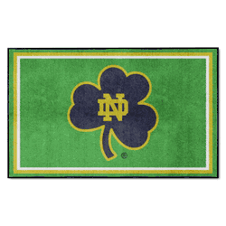 Notre Dame Fighting Irish 4ft. x 6ft. Plush Area Rug, Clover Logo