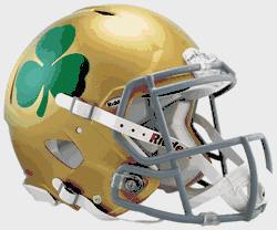 Notre Dame Fighting Irish  Authentic Speed Full Size Football Helmet Shamrock